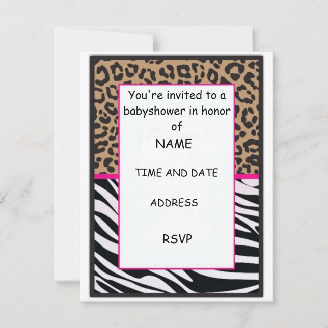 cheetah print invitation (Front)