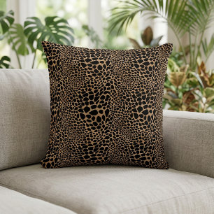 Cheetah Print Large & Small Spots Throw Pillow