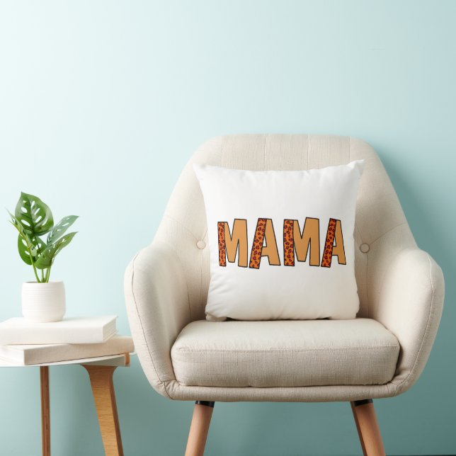 Cheetah Print Leopard Mum Cushion (Chair)