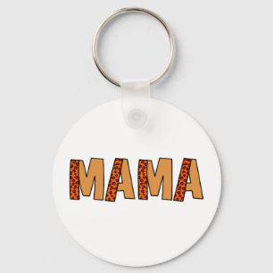 Cheetah Print Leopard Mum Key Ring