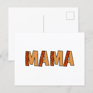 Cheetah Print Leopard Mum Postcard