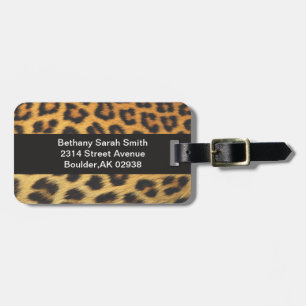 Cheetah Print Luggage Tag
