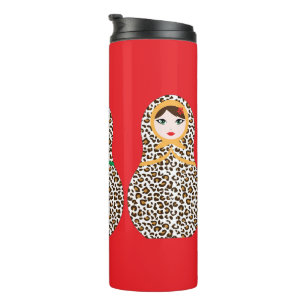 Cheetah Print Matryoshka Thermal Tumbler