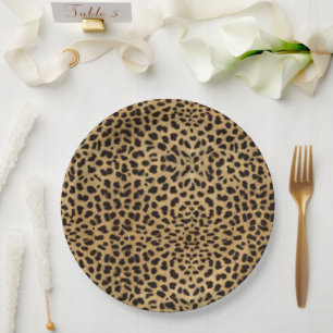 Cheetah Print Paper Plate