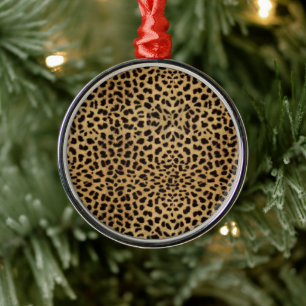 Cheetah Print pattern Metal Tree Decoration
