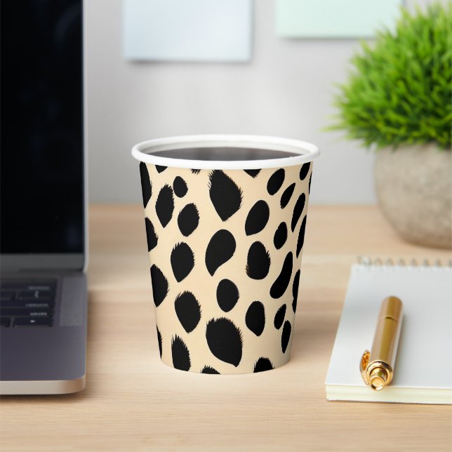 Cheetah Print Pattern Paper Cups (Insitu)