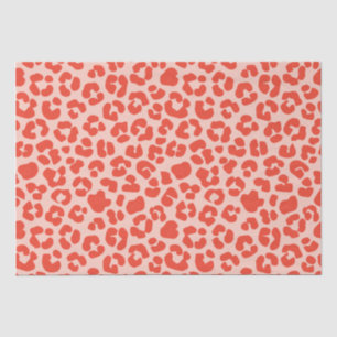 Cheetah Print Pattern Red  Tissue Paper