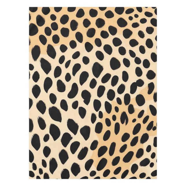 Cheetah Print Pattern Tablecloth (Front)