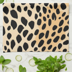 Cheetah Print Pattern Tea Towel