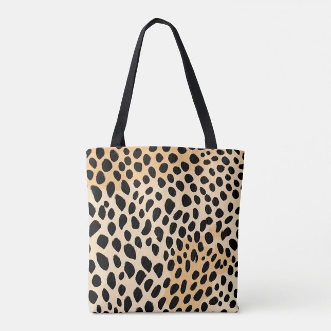 Cheetah Print Pattern Tote Bag (Back)
