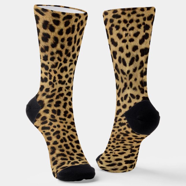Cheetah Print Socks (Angled)