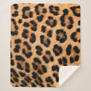 Cheetah print texture sherpa blanket