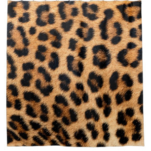 Cheetah print texture shower curtain