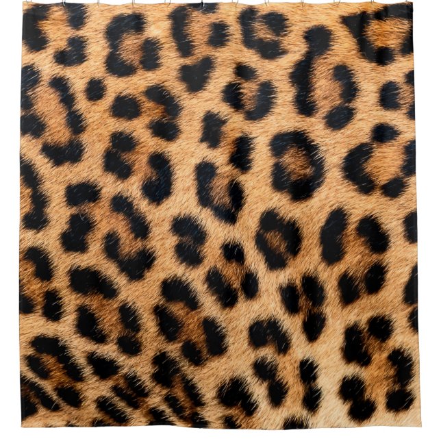 Cheetah print texture shower curtain (Front)