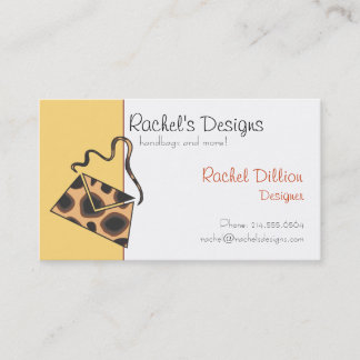 Cheetah Purse Business Card