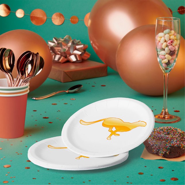 Cheetah Running Paper Plate (Creator Uploaded)