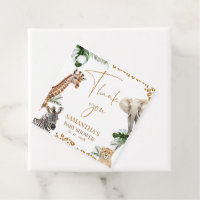Cheetah Safari Wild One Baby Shower Thank You