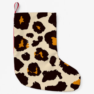 Cheetah Skin, Animal Print Texture. Small Christmas Stocking