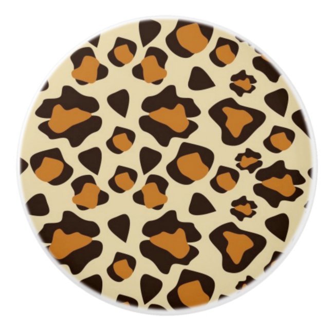 Cheetah skin pattern ceramic knob (Front)
