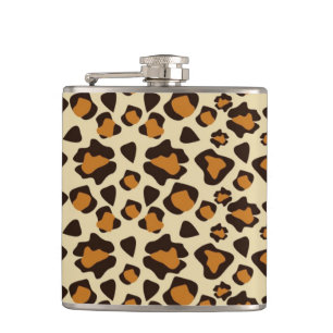 Cheetah skin pattern hip flask