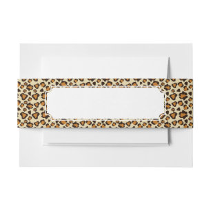 Cheetah skin pattern invitation belly band