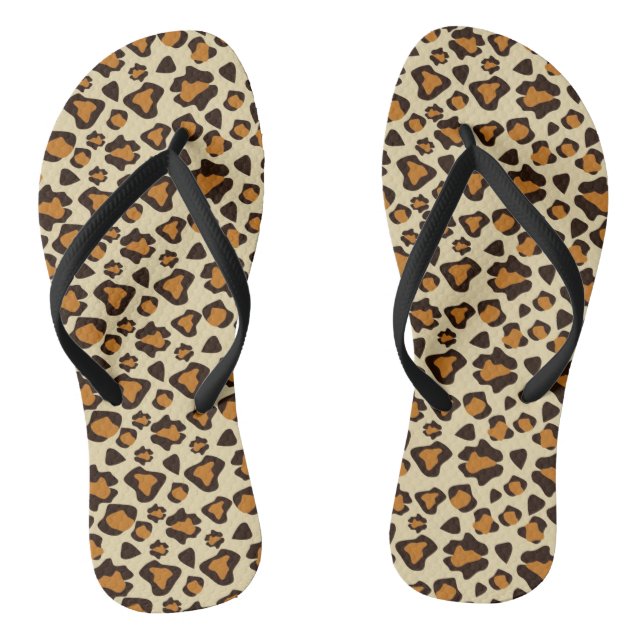Cheetah skin pattern jandals (Footbed)