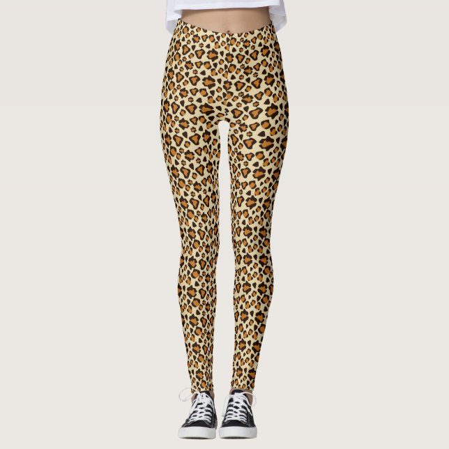 Cheetah skin pattern leggings (Front)