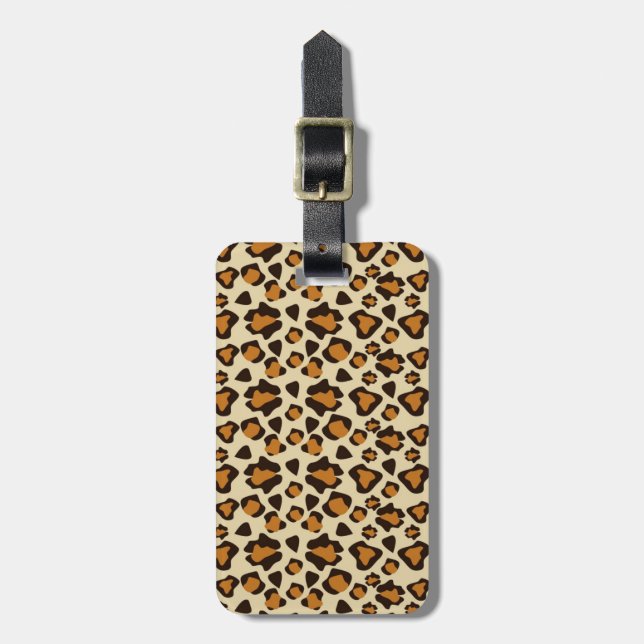 Cheetah skin pattern luggage tag (Front Vertical)
