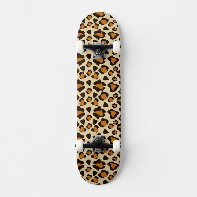 Cheetah skin pattern skateboard (Front)
