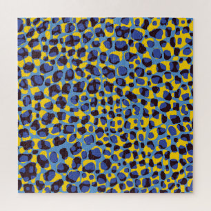 Cheetah skin texture, seamless animal print. jigsaw puzzle