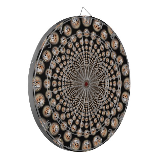 Cheetah Spin Spectacle – Feline Frenzy: Colourful  Dartboard (Front Left)