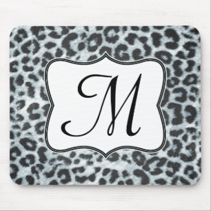 Cheetah Spot Animal Monogram Initial Mouse Pad