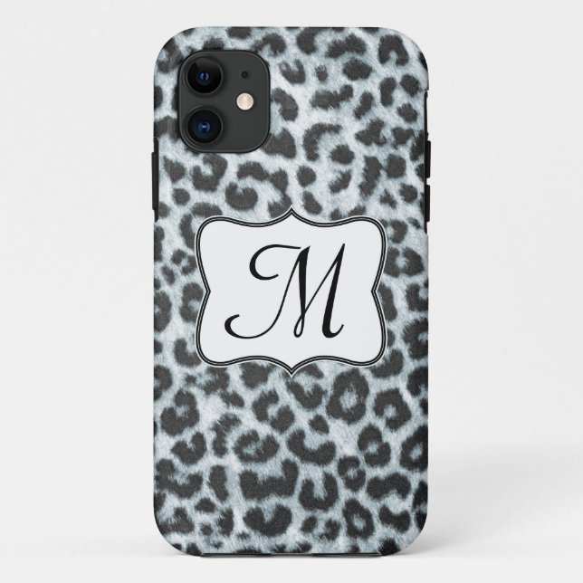 Cheetah Spot Animal Print Monogram IPHONE 5 Case (Back)