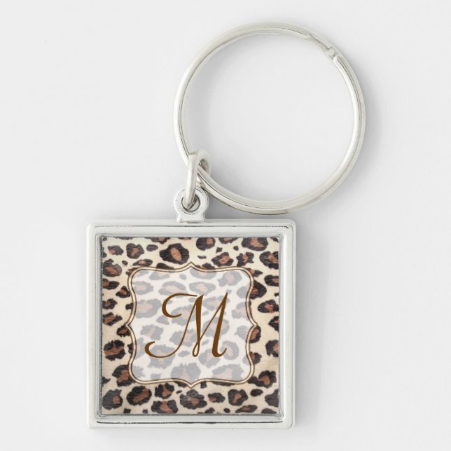 Cheetah Spot Animal Print Wild Cat Safar Key Chain (Front)