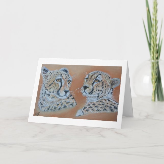 Cheetah studies Birthday Card (Front)