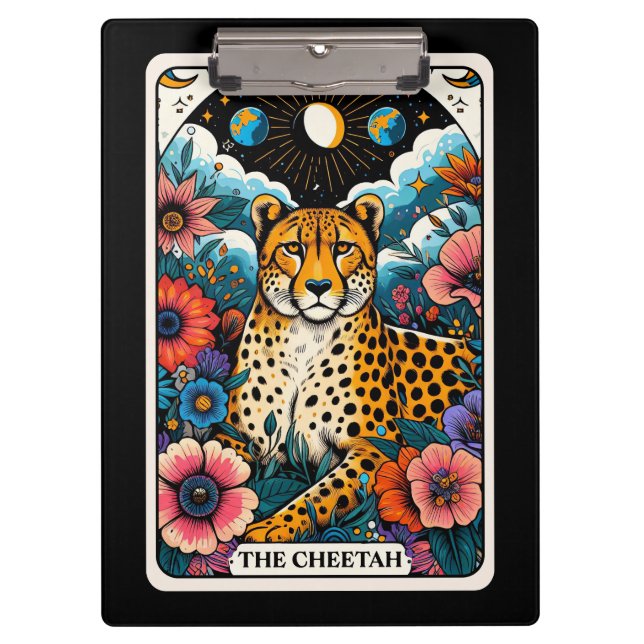Cheetah Tarot – Speed, Focus & Manifestation  Clipboard (Front)