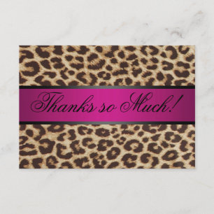 Cheetah thank you card