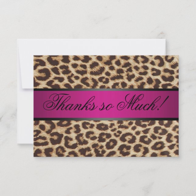 Cheetah thank you card (Front)