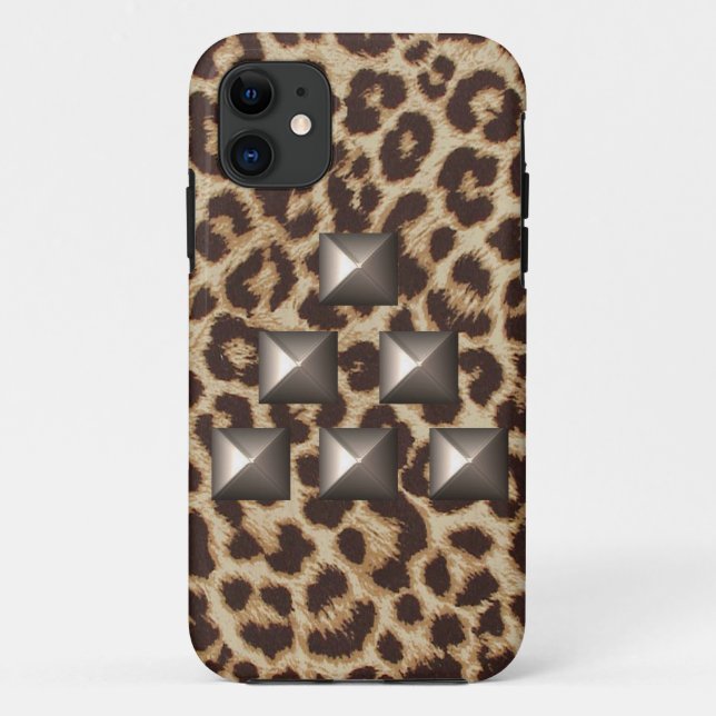 Cheetah Triangle Studded Case (Back)