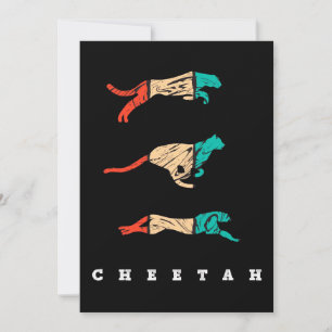 Cheetah Vintage Art Cute Gift For Valentines Holiday Card