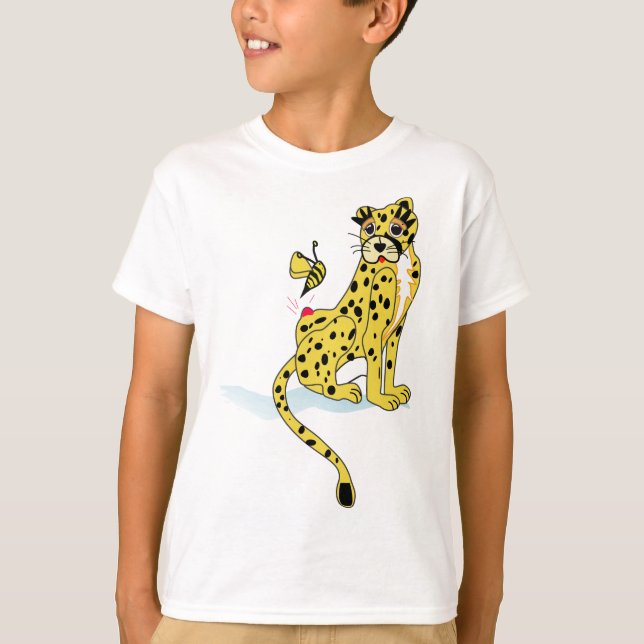 Cheetah Wild Animals Kids T shirt (Front)