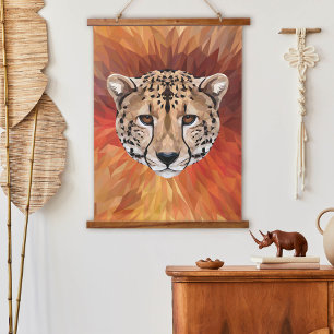 Cheetah Wild Cat African Safari Modern Animal Art Hanging Tapestry