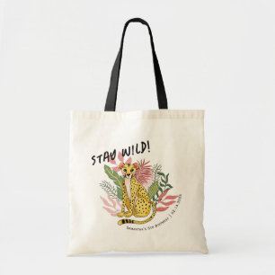 Cheetah Wild Party Animal Birthday Party Favors Tote Bag