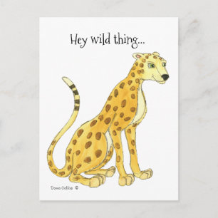 Cheetah Wild Thing Postcard