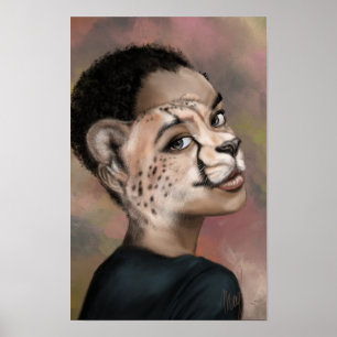 Cheetah Woman Poster
