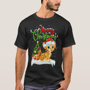 Cheetah Xmas Decorations Santa Cheetah Christmas T-Shirt