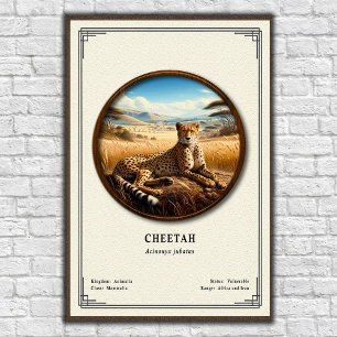 Cheetah Zoology Series Poster