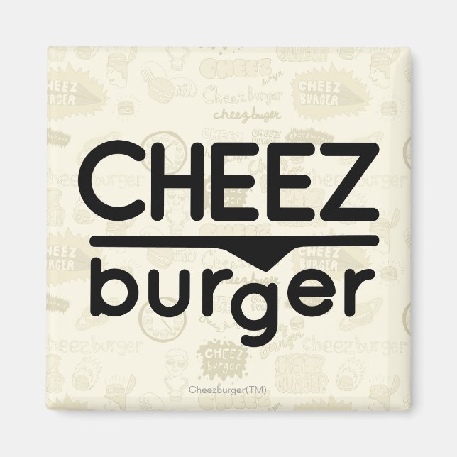Cheezburger Logo (black) Magnet (Front)