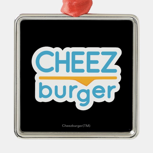 Cheezburger Logo (colour) Metal Tree Decoration (Front)
