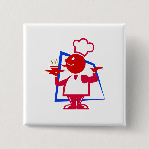 Chef 15 Cm Square Badge